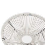 ΤΡΑΠΕΖΙ ΒΟΗΘΗΤΙΚΟ ALLEGRA HM5874.12 ΜΕΤΑΛΛΟ ΜΑΥΡΟ-ΣΥΝΘ. RATTAN ΛΕΥΚΟ Φ47x45Yεκ. - Image 4