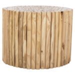 ΤΡΑΠΕΖΙ ΣΑΛΟΝΙΟΥ ΣΤΡΟΓΓΥΛΟ COOTER HM9864 ΚΛΑΔΙΑ TEAK-ΦΥΣΙΚΟ Φ60,5x46Υεκ. - Image 4