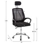 ΚΑΡΕΚΛΑ ΓΡΑΦΕΙΟΥ TRAIL2 HM1193 ΜΑΥΡΟ MESH-ΠΟΔΙ ΧΡΩΜΙΟΥ 62x59x120Yεκ. - Image 2