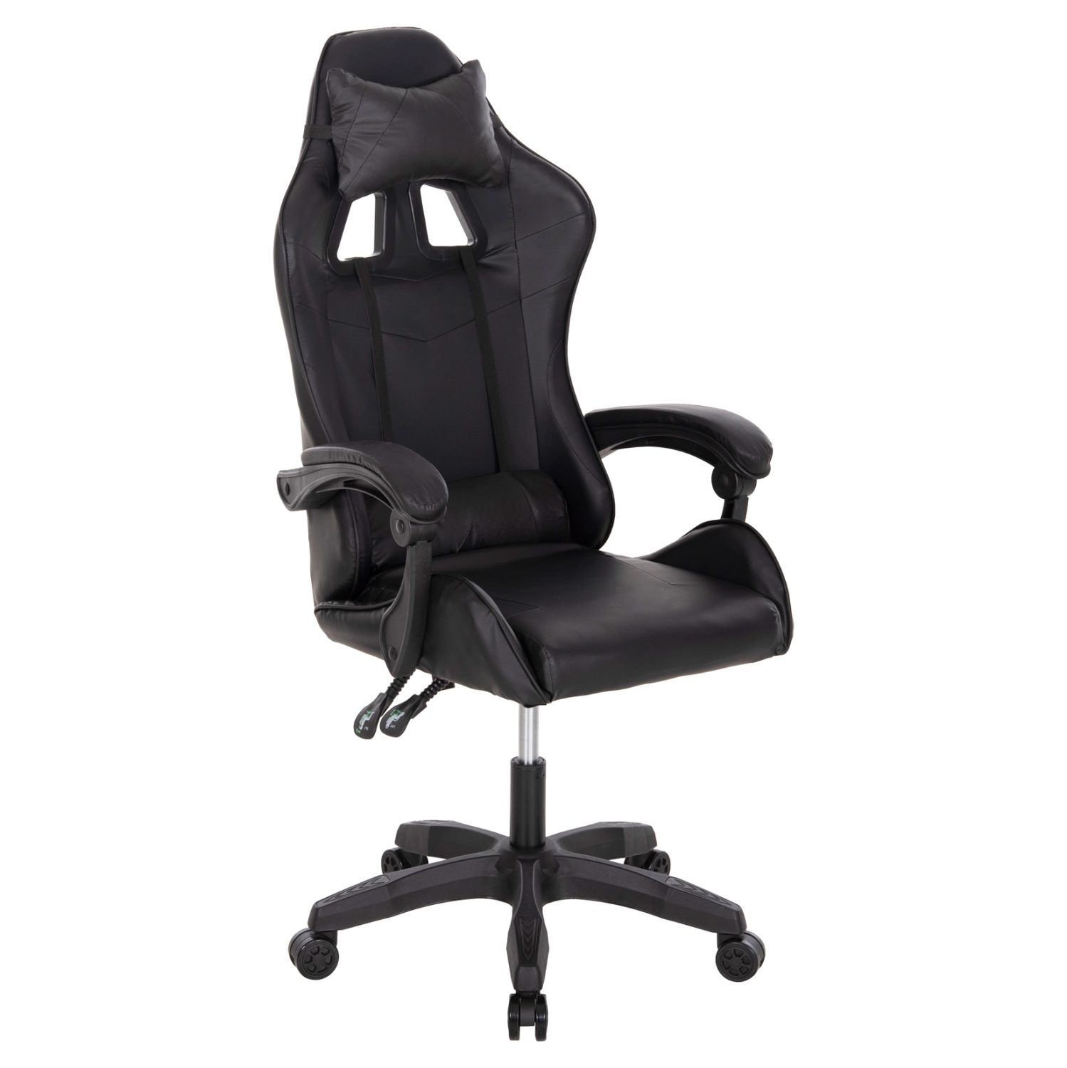 karekla-grafeioy-gaming-fb91194-mayro-pu ΚΑΡΕΚΛΑ ΓΡΑΦΕΙΟΥ GAMING MANCER HM1194 ΜΑΥΡΟ PU-ΜΑΥΡΟ ΠΟΛΥΠΡΟΠΥΛΕΝΙΟ 59x69x125Υεκ. - Image 1