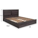 ΚΡΕΒΑΤΙ ΜΕΛΑΜΙΝΗΣ CAPRI HM312.07 ΜΕ 2 ΣΥΡΤΑΡΙΑ ZEBRANO ΓΙΑ ΣΤΡΩΜΑ 150x200εκ. - Image 3