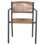 ΠΟΛΥΘΡΟΝΑ ΑΛΟΥΜΙΝΙΟΥ STER HM5786.12 ΑΝΘΡΑΚΙ-ΣΥΝΘ.RATTAN ΜΠΕΖ 55,5x53x78Υεκ. - Image 3
