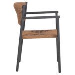 ΠΟΛΥΘΡΟΝΑ ΑΛΟΥΜΙΝΙΟΥ STER HM5786.12 ΑΝΘΡΑΚΙ-ΣΥΝΘ.RATTAN ΜΠΕΖ 55,5x53x78Υεκ. - Image 4