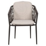 ΠΟΛΥΘΡΟΝΑ ΑΛΟΥΜΙΝΙΟΥ BOLLY HM6080 ΚΑΦΕ-ΣΥΝΘ.RATTAN ΚΑΦΕ-ΜΠΕΖ ΜΑΞΙΛΑΡΙΑ 58,5x67x86Υεκ - Image 3