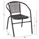 ΠΟΛΥΘΡΟΝΑ ΕΞ.ΧΩΡΟΥ LEDAN HM5977.03 ΜΕΤΑΛΛO & TEXTILENE ΜΑΥΡΟ 55x58x72Υεκ. - Image 2