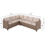 ΣΕΤ ΣΑΛΟΝΙ ΔΕΞΙΑ ΓΩΝΙΑ&ΤΡΑΠΕΖΙ CARSON HM6078.02 ΜΟΚΑ ΣΥΝΘ.RATTAN-ΜΑΞΙΛΑΡΙΑ-PS ΞΥΛΕΙΑ - Image 2
