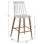 ΣΚΑΜΠΟ ΜΠΑΡ VANESSA HM9300.01 ΛΕΥΚΟ ΜΕΣΑΙΟΥ ΥΨΟΥΣ 43x45x97Υεκ. - Image 2