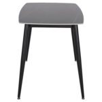 ΤΡΑΠΕΖΙ RAVEN HM9854.02 ΚΕΡΑΜΙΚΟ TOP ΜΑΥΡΟ ΜΑΡΜΑΡΟ-ΜΑΥΡΟ ΜΕΤΑΛΛΟ 117,5x67,5x76Υεκ. - Image 4