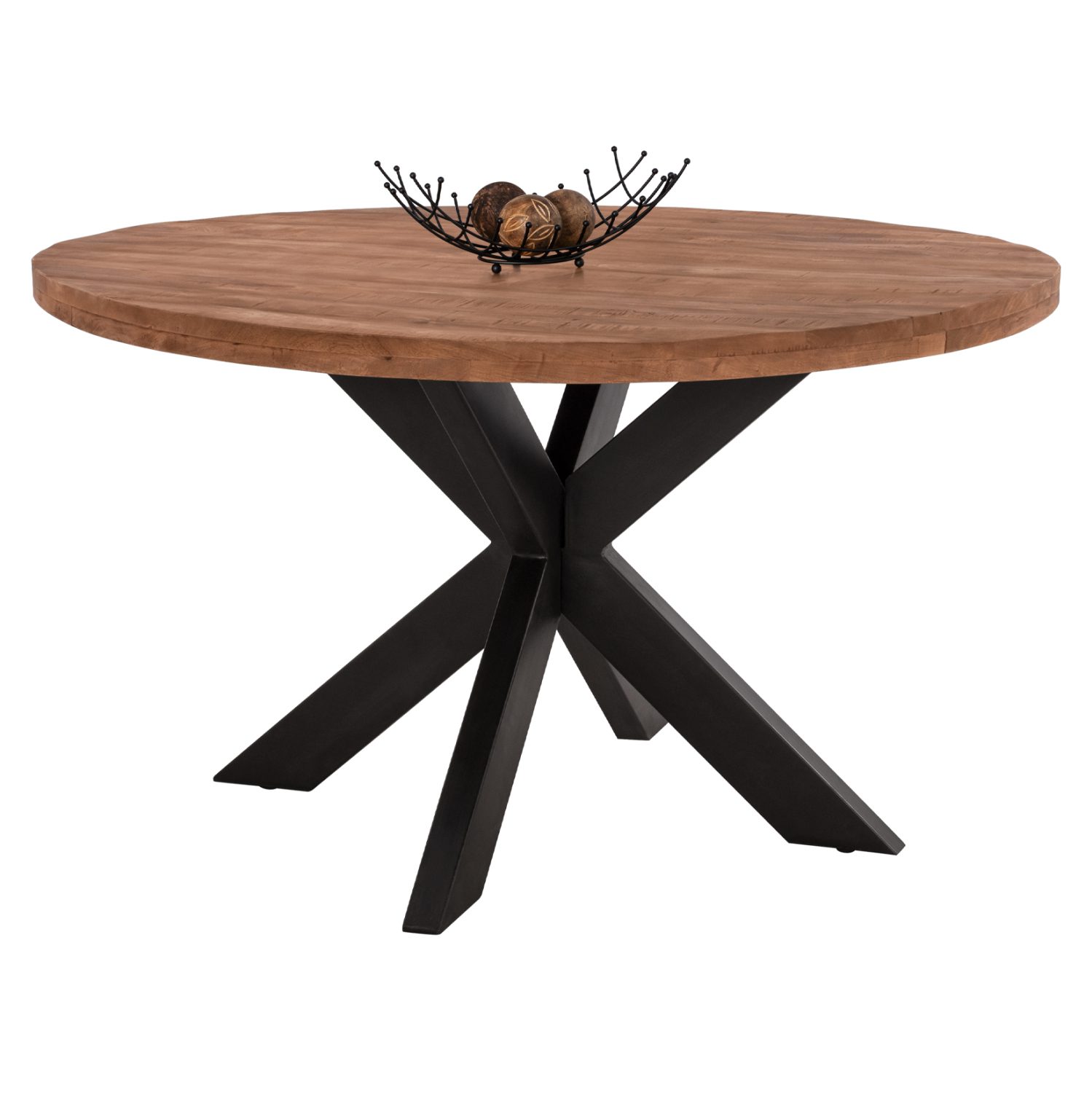 trapezi-stroggylo-fb99903-4ekpachos-masi ΤΡΑΠΕΖΙ ΣΤΡΟΓΓΥΛΟ MONTANA SUPERIOR HM9903 4εκ.ΠΑΧΟΣ ΜΑΣΙΦ ΞΥΛΟ ΑΚΑΚΙΑΣ Φ120Χ77Υεκ - Image 1