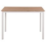 ΤΡΑΠΕΖΙ ΤΡΑΠΕΖΑΡΙΑΣ GOOSE HM9532.02 MDF SONAMA-ΛΕΥΚΟ ΜΕΤΑΛΛΟ 120X80Χ75Yεκ. - Image 3