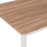ΤΡΑΠΕΖΙ ΤΡΑΠΕΖΑΡΙΑΣ GOOSE HM9532.02 MDF SONAMA-ΛΕΥΚΟ ΜΕΤΑΛΛΟ 120X80Χ75Yεκ. - Image 4